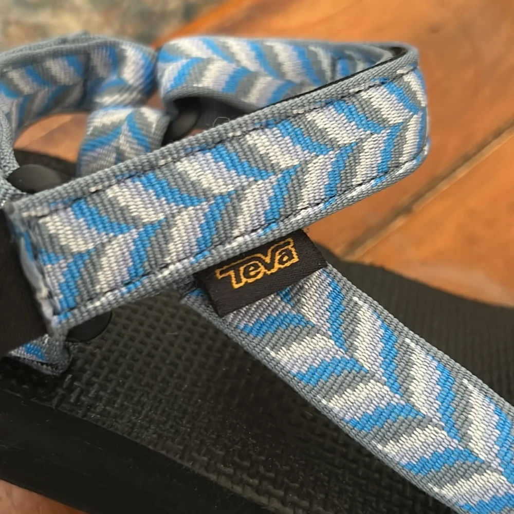 Teva Blue Patterned Strap Sandals